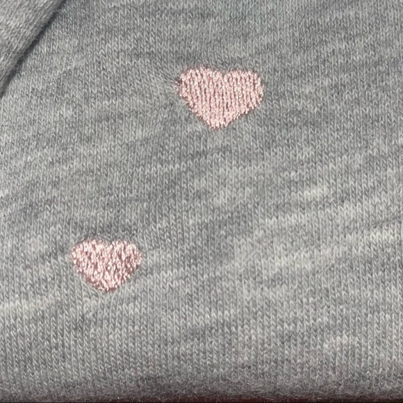 Honeydew Ladies Embroidered Lounge Set - Gray with Pink Hearts - Size 2X - Picture 6 of 6